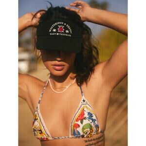 Agua Bendita Astot Hat Visor Black Adjustable O e Size NWT